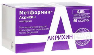 Метформин-Акрихин тб  850 мг № 60